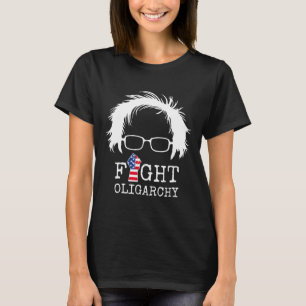 T-shirt Combattre l'oligarchie Sanders et Aoc Liberté État