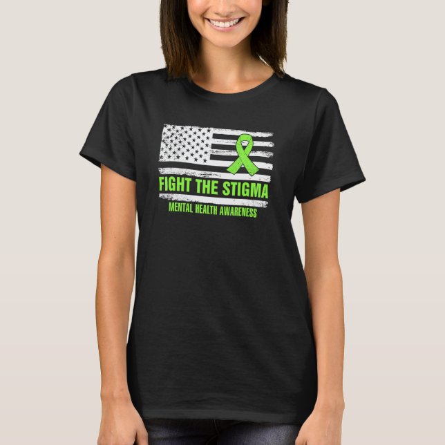 T-shirt Combattre Stigma Mois de la sensibilisation à la s (Devant)