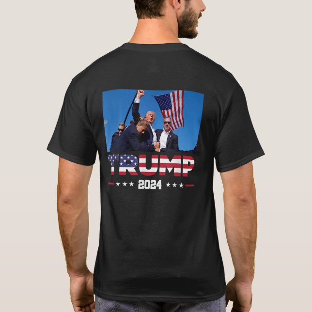 T-shirt COMBATTRE Trump Signale aux Américains de se battr (Dos)