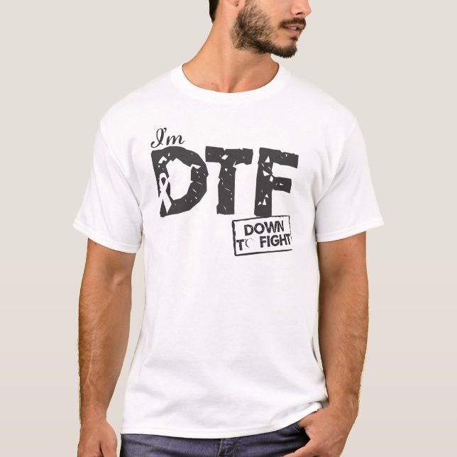 T-shirt Combattre vers le bas le Cancer (Devant)