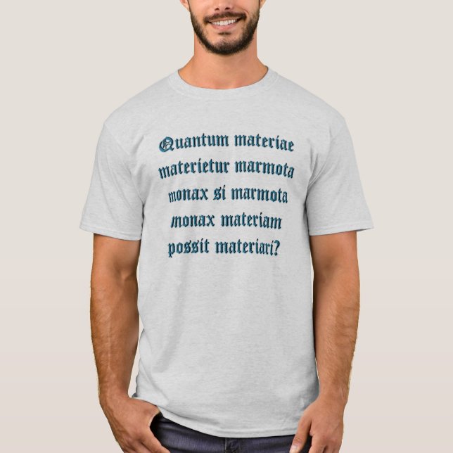 T-shirt Combien de bois une chemise de mandrin de marmotte (Devant)