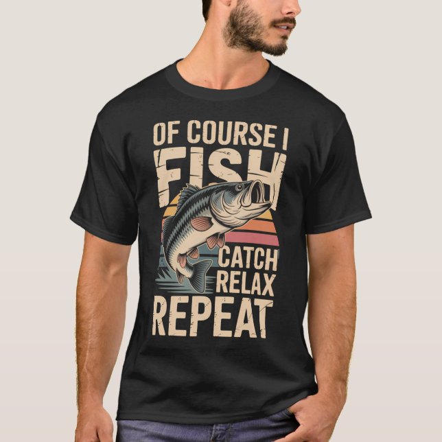 T-shirt Combien de jours par semaine devriez-vous aller pê (Devant)