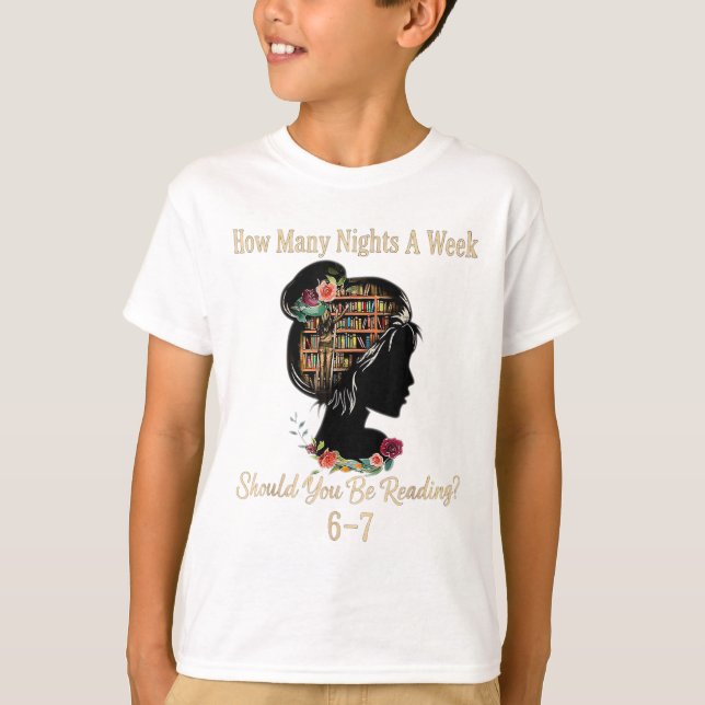 T-shirt Combien de nuits de lecture 67 Meme drôle Six Sept (Devant)