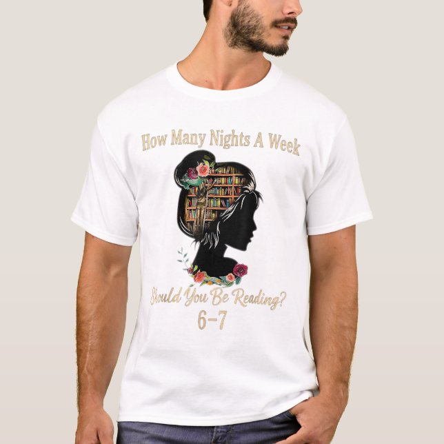 T-shirt Combien de nuits de lecture 67 Mème drôle Six Sept (Devant)