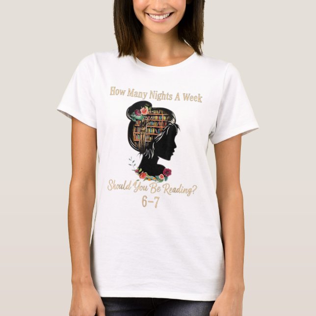 T-shirt Combien de nuits de lecture 67 Meme drôle Six Sept (Devant)