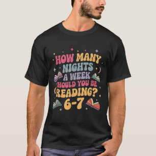 T-shirt Combien de nuits de lecture 67 Mème Six Sept Profe