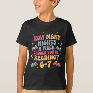 T-shirt Combien de nuits de lecture 67 Meme Six Seven Ense