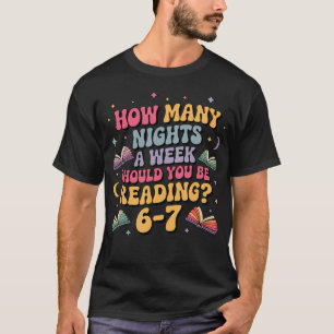 T-shirt Combien de nuits de lecture 67 Meme Six Seven Prof