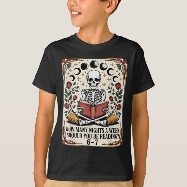 T-shirt Combien de nuits Memes de lecture 6 7 Amoureux de  (Devant)