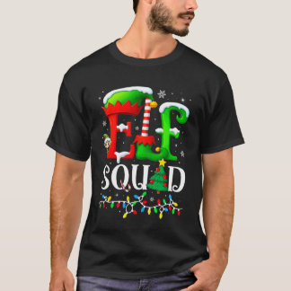 T-shirt Combinaison de Noël de l'équipe de lutins pour fam