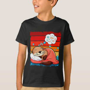 T-shirt Combinaison de pyjama animal de loutre dormant ten