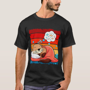 T-shirt Combinaison de pyjama animal de loutre dormant Vêt