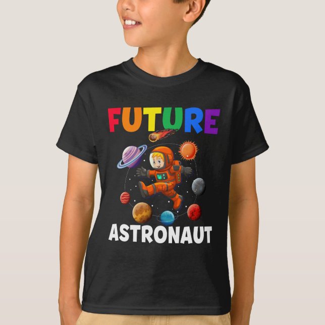 T-shirt Combinaison Spatiale pour Enfants Astronaute du Fu (Devant)