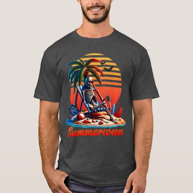 T-shirt Combinaison squelette Summerween d'été pour Hallow (Devant)