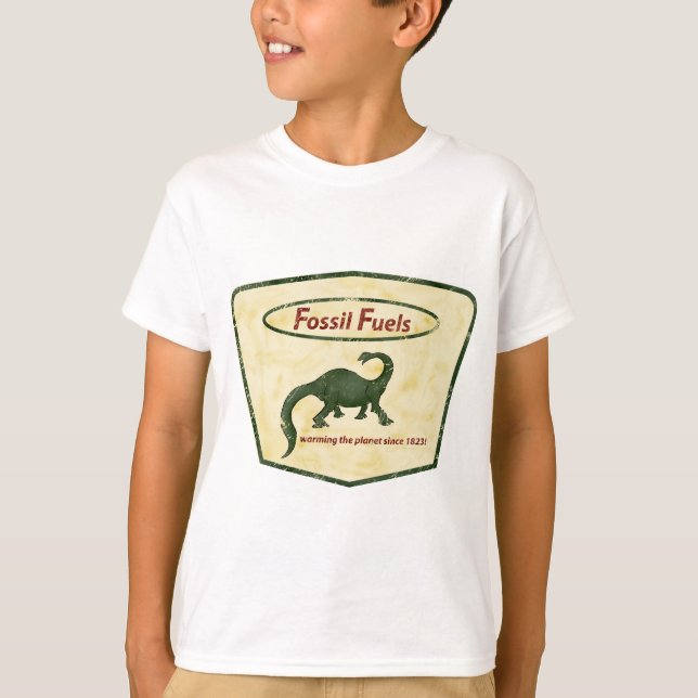 T-shirt Combustibles fossiles : Chauffant la planète (Devant)