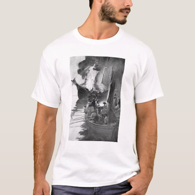 T-shirt Combustion du Gaspee (Devant)