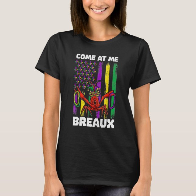 T-shirt Come At Me Breaux Crawfish Mardi Gras Shirt, Kid M (Devant)