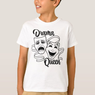 T-shirt Comédie Et Tragédie Théâtre Masques Drama Queen Bl