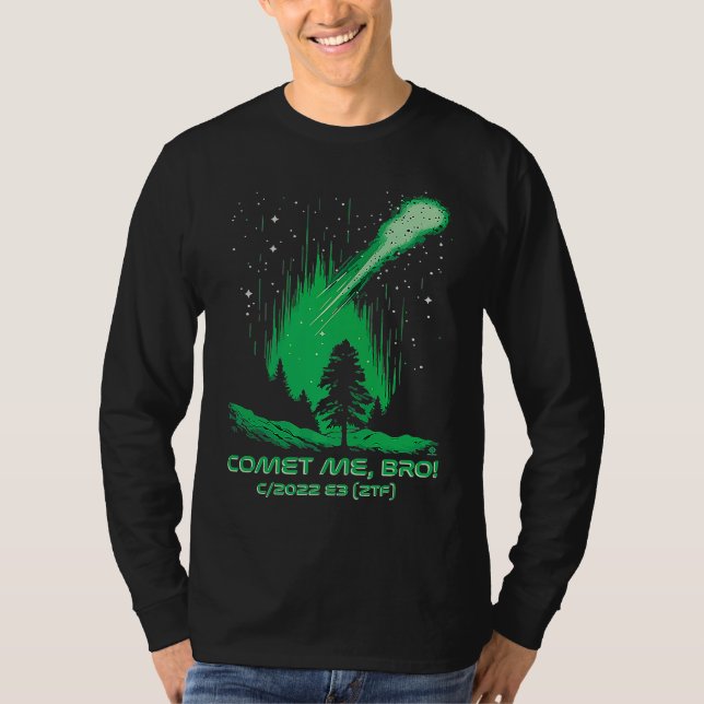 T-shirt Comète Me Bro  Comète verte  C2022 E3 ZTF (Devant)