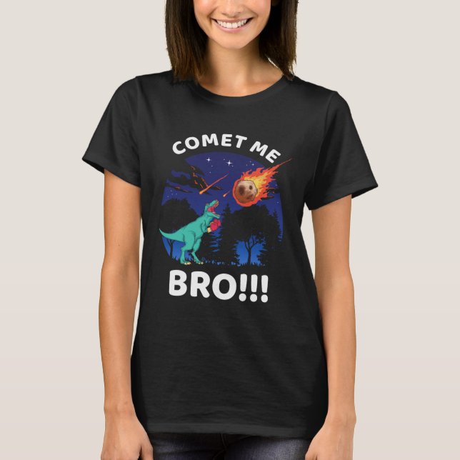 T-shirt Comète Mec Drôle Boxe T Rex Dinosaure Pun Extin (Devant)