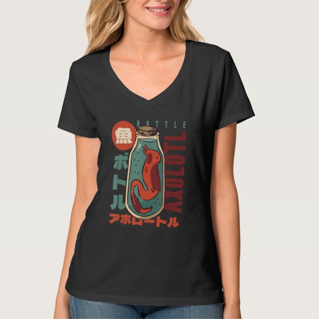T-shirt Comfort Food  s Delight Axolotl in Mason Jars (Devant)
