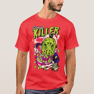 T-shirt Comic Cereal Killer Cereal Box Drôle Horreur