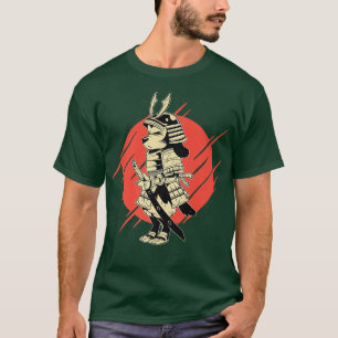 T-shirt Comic Chien guerrier Samurai 