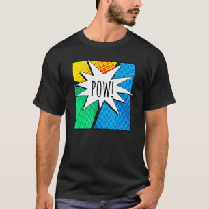 T-shirt Comic cool Livre Coloré Pow Manches Courtes