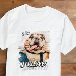 T-shirt Comic moderne Simple Cool Grunge Personnalisé Phot<br><div class="desc">Ce design simple et classique est composé de typographie serif et d'ajouter une photo personnalisée de votre animal de compagnie.</div>