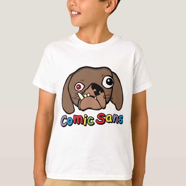 T-shirt Comic Sans Dog (Devant)