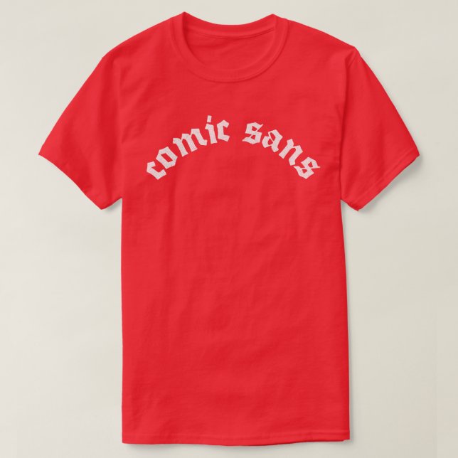 T-shirt Comic Sans Fan Art Police Conception de parodie (Design devant)