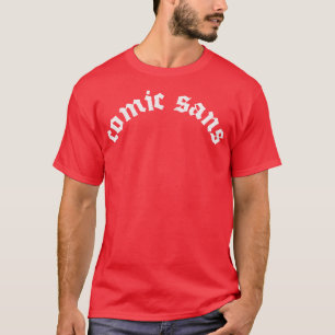 T-shirt Comic Sans Fan Art Police Conception de parodie