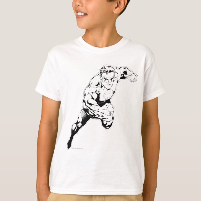 T-shirt Comic Style - Swift Jump, Black and White (Devant)