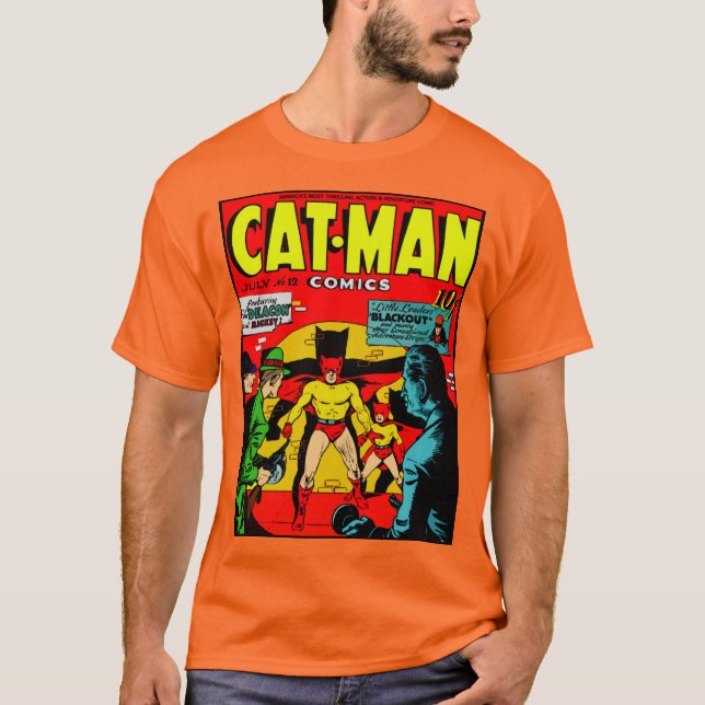 T-Shirt Comics Cat-Man Classique (Devant)