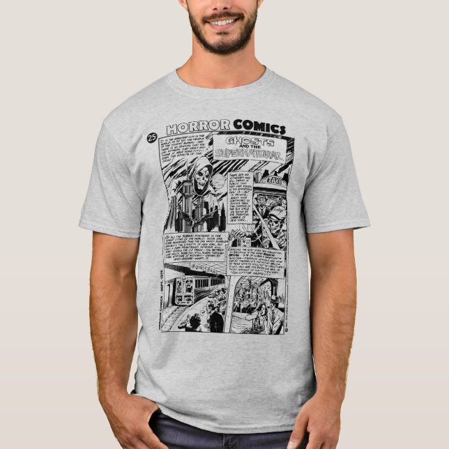 T-Shirt Comics HORROR des années 1970 (Devant)