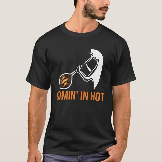 T-shirt Comin in hot glass blowing glass blower (Devant)
