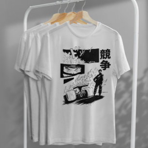 T-shirt Comique de voiture de course japonaise