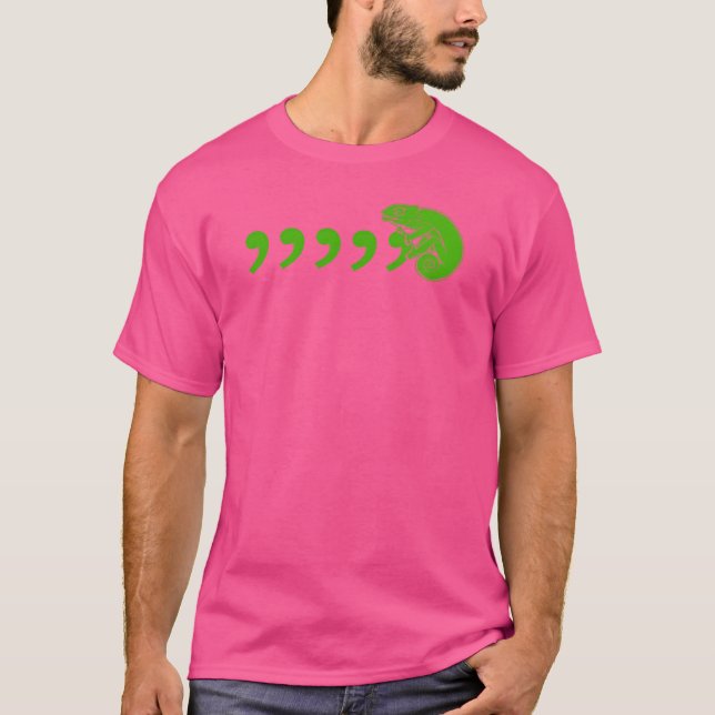 T-shirt Comma Chameleon drôle (Devant)
