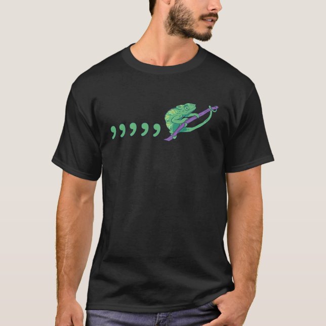 T-shirt Comma de l'enseignant Chameleon 80 s (Devant)