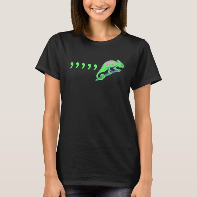 T-shirt Comma de l'enseignant Chameleon 80 s 1 (Devant)