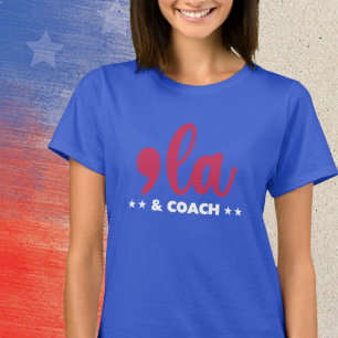 T-shirt Comma la & Coach Kamala Harris Blue