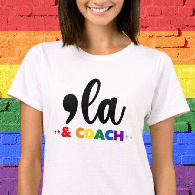 T-shirt Comma la & Coach-Kamala Harris Progressive Pride (Créateur téléchargé)