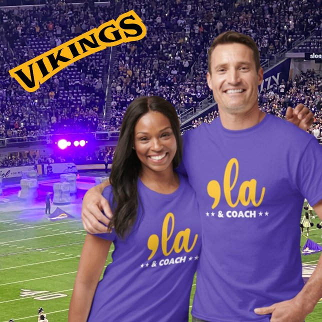 T-shirt Comma la & Coach Kamala Harris Vikings inspirés (Créateur téléchargé)