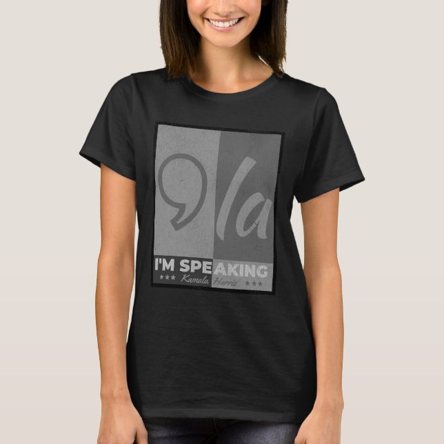 T-shirt Comma La Funny Citation Kamala Harris 2024 (Devant)