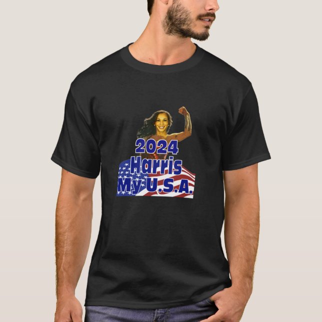T-shirt comma la Kamala Harris 2024 Pour la campagne prési (Devant)