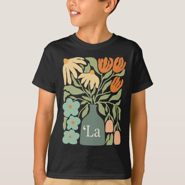 T-shirt Comma La Subtle Boho Flowers Kamala Harris Madame  (Devant)