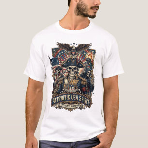 T-shirt Commandant de crâne colonial patriotique Dark Patr