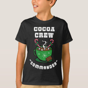 T-shirt Commandant de l'équipe Cocoa Noël Xmas Photo de l'
