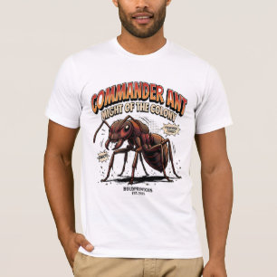 T-shirt Commandant Fourmi Puissance de la Colonie Graphiqu