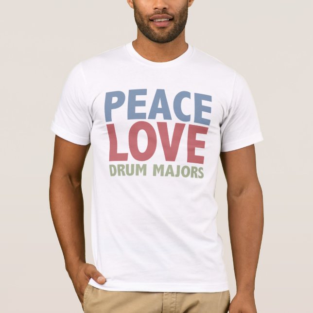 T-shirt Commandants de tambour d'amour de paix (Devant)
